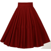 Dark red circle skirt - Skirts - 