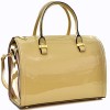 Dasein Shiny Patent Leather Handbags for Women Top Handle Satchel Bag Shoulder Bag - ハンドバッグ - $36.99  ~ ¥4,163