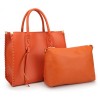 Dasein Women Handbag Vegan Leather Medium Satchel Designer Purse Shoulder Bag Tote Handbag w/ Matching Inner Pouch - Hand bag - $199.99 
