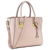 Dasein Women Satchel Handbags Top Handle Shoulder Bag Tote Purse Briefcase w/ Padlock Deco - Carteras - $229.99  ~ 197.53€