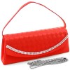 Dasein Women's Clutch Evening Purse Bag w/ Woven Design & Rhinestones - Borsette - $29.99  ~ 25.76€