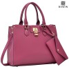 Dasein Women's Designer Leather Satchel Top Handle Shoulder Bag Padlock Tote Handbag w/ Coin Purse - Torbice - $42.99  ~ 36.92€