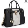 Dasein Women's Designer Satchel Handbag Two Toned Padlock Purse Top Handle Shoulder Bag w/ Chain Strap - Hand bag - $29.99 