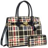 Dasein Women's Handbags Padlock Satchel Bags Top Handle Purses Shoulder Bags - Hand bag - $249.99 