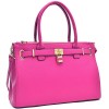 Dasein Womens Top Handle Satchel Handbags Tote Designer Purse Padlock Shoulder Bag - Hand bag - $209.99  ~ £159.59