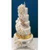 Decorative shower cake white gold - Uncategorized - 