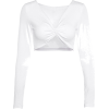 Deep V exposed navel short T-shirt - 半袖衫/女式衬衫 - $18.99  ~ ¥127.24