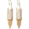 Demimonde White Asymmetrical Earrings - Aretes - 