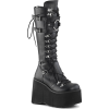 Demonia Kera 200 Knee High Platforms - Boots - 