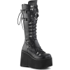 Demonia Kera 200 Knee High Platforms - Buty wysokie - 