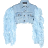 Denim Jacket with Fur Sleeves - Остальное - 