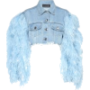 Denim Jacket with Fur Sleeves - Altro - 