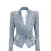Denim peak lapel  jacket - Jacket - coats - 