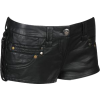 Black Leather Short - Spodnie - krótkie - 