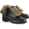 Black boot, golden studs - Zapatos - 
