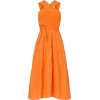 Derek Lam Collective Orange Midi Dress - sukienki - 