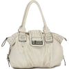 Designer Inspired Metal Studded Soft Leatherette Shopper Hobo Tote Shoulder Bag Satchel Handbag Purse Beige - Hand bag - $35.50  ~ £26.98