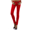 Designer Womens Denim Leggings Jeggings Hot Skinny Pants Hot Red - Pants - $22.99 