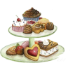Dessert platter - Ilustracije - 