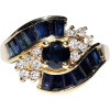 Diamond And Sapphire Ring 1980s - Rings - 