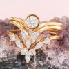 Diamond Bridal Rings Set, Three diamond - My photos - 
