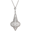 Diamond Filigree necklace 1930s - Necklaces - 