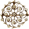 Diamond Gold Circle Brooch 1880s - Other jewelry - 