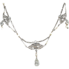 Diamond Natural Pearls Necklace c1900s - ネックレス - 