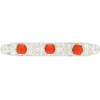 Diamond and Coral Brooch, c.1920s - Other jewelry - 