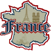 Die Cuts - France Triple Layer Map - Illustrations - $7.00 