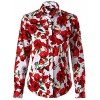 Dioufond Women Floral Print Button Down Shirts Long Sleeve Shirt Blouse - Shirts - $8.99 