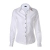 Dioufond Womens Solid Color V-Neck Long Sleeve Button-Down Cotton Shirt Blouse - 半袖シャツ・ブラウス - $15.99  ~ ¥1,800
