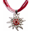 Dirndl Cord necklace heart with stone, c - Ожерелья - £15.99  ~ 18.07€
