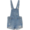 Distressed Denim Overall Shorts - 短裤 - 