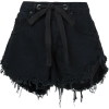 Distressed Denim Tie String Shorts - Shorts - 