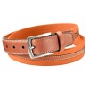 Dockers Mens Canvas Cloth Fabric Belt Leather Trim Sz 40 Varsity Orange - Belt - $12.95 