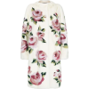 Dolce & Gabbana Rose Print Fur Coat - Kurtka - 