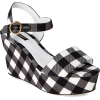 Dolce&Gabbana Black & White Gingham Plat - Zapatos clásicos - 