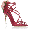 Dolce & Gabbana Floral-Appliquéd Satin S - Sandale - 