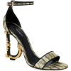 Dolce & Gabbana Metallic Fabric Sandals - Sandals - 