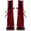 Dolce&Gabbana | Red Patent Peeptoe Boots - Škornji - 