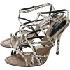 Dolce and Gabbana Beige Python Ankle Str - Sandals - 