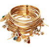 Dolce and Gabbana Gold Stacked Charm Cuf - Bracelets - 