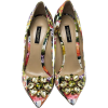 Dolce and Gabbana Multicolor Floral Prin - Klasyczne buty - 