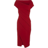 Donna Karan Red Sculpted Dress - sukienki - 