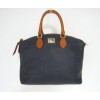 Dooney & Bourke Dillen II Satchel w/ Tan Trim, Navy Blue - Hand bag - $250.00 
