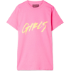 Double Rainbouu pink girls text t-shirt - Tシャツ - 