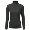 Doublju Basic Long Sleeve Ribbed Knit Turtleneck Sweater For Women - Cardigan - $19.99 
