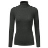 Doublju Basic Long Sleeve Ribbed Knit Turtleneck Sweater For Women - Veste - $19.99  ~ 17.17€