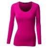 Doublju Fitted Round Neck T-Shirt Top (Plus Size Available) - T-shirts - $10.95 